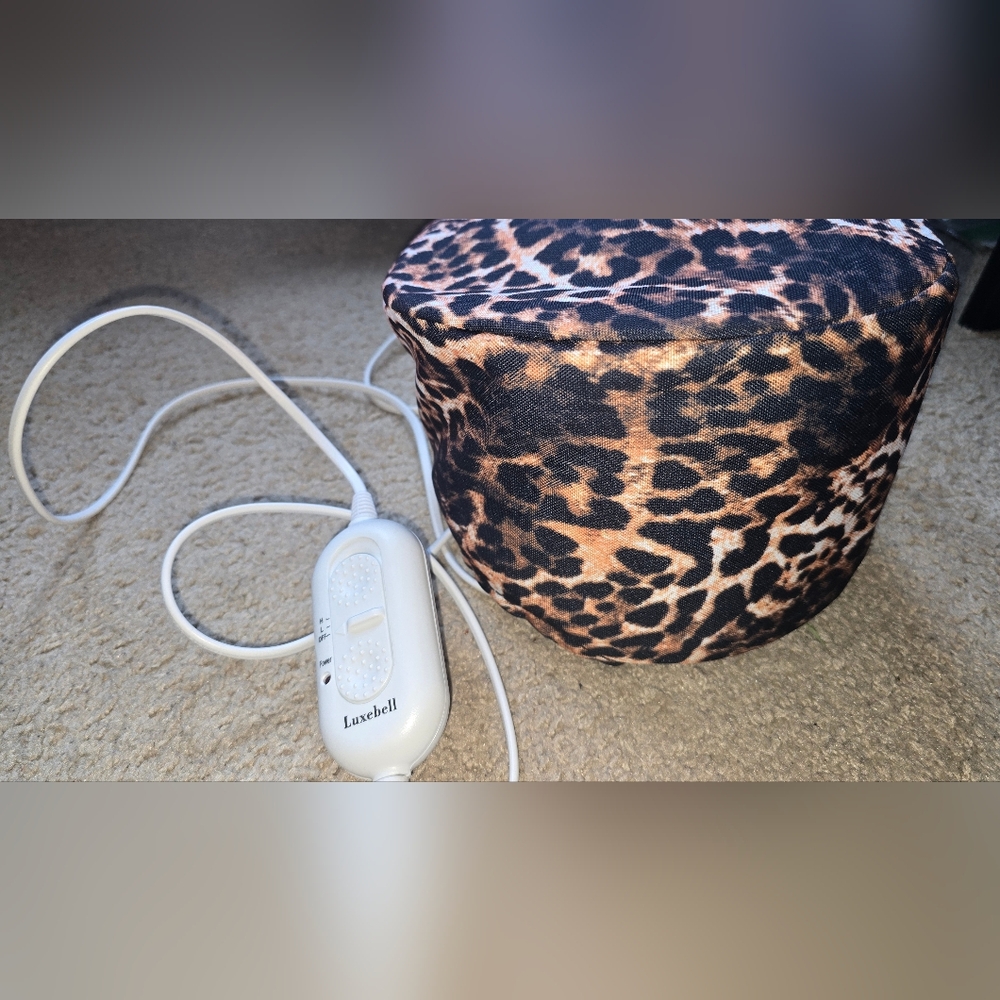Leopard Print Heated Hair Steamer